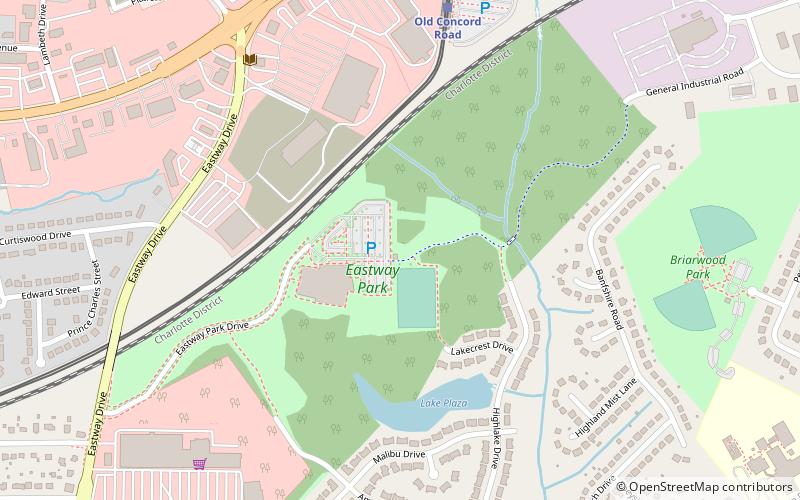 eastway park charlotte location map