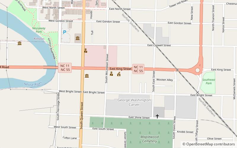 Kinston City Hall location map