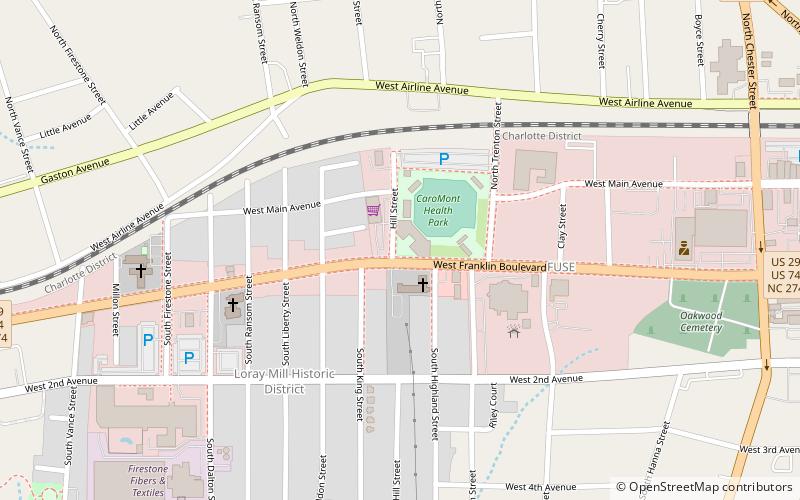 CaroMont Health Park location map