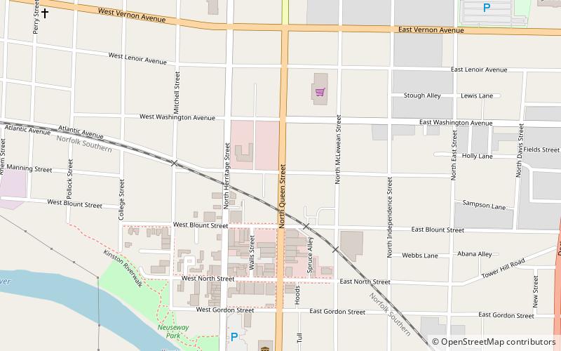 Hotel Kinston location map