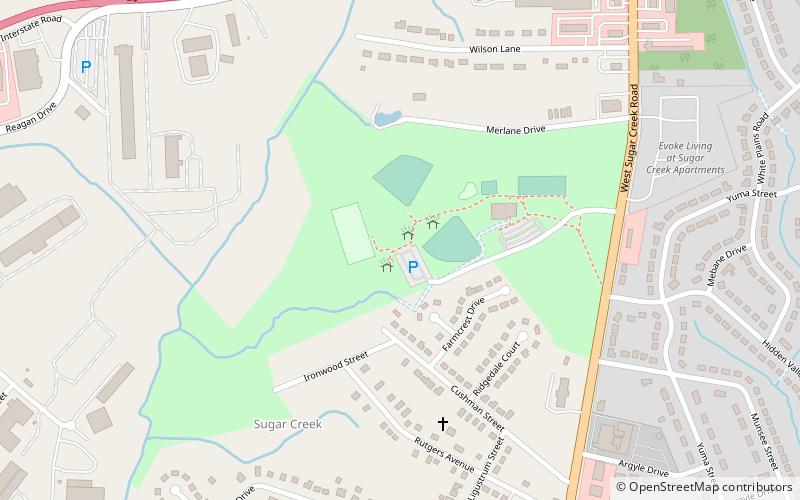 sugaw creek park charlotte location map