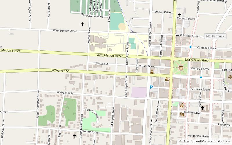 West Warren Street Historic District location map