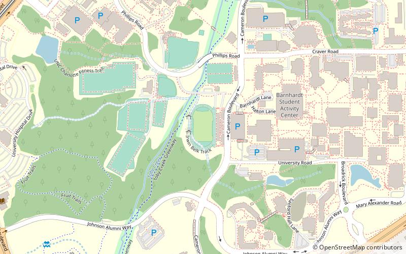 Irwin Belk Track and Field Center/Transamerica Field location map