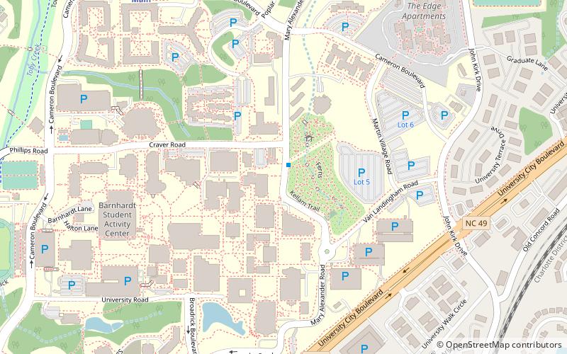 UNC Charlotte Office of Disability Services location map