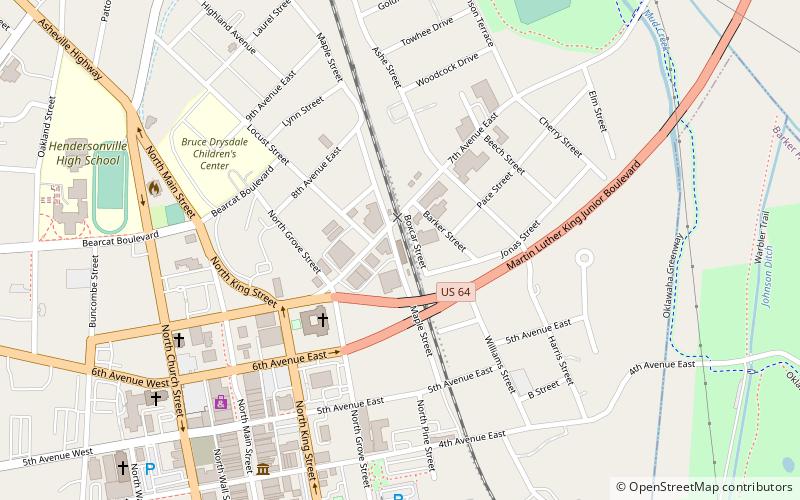 Hendersonville Presbyterian Church location map