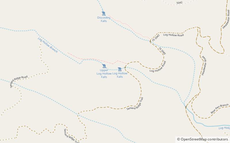 Log Hollow Falls location map