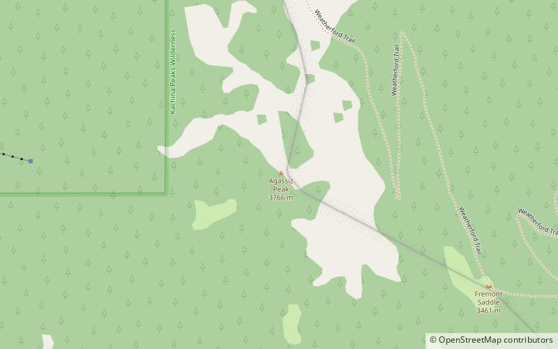 Agassiz Peak location map