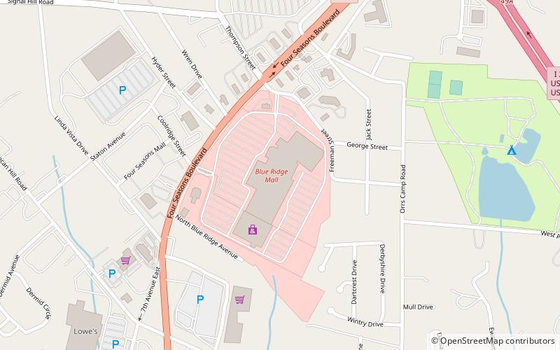 Blue Ridge Mall location map