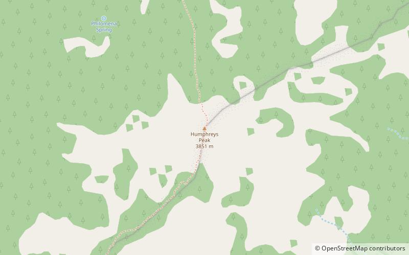 Humphreys Peak location map