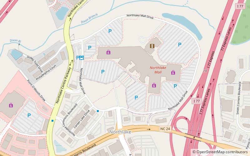 northlake mall charlotte location map