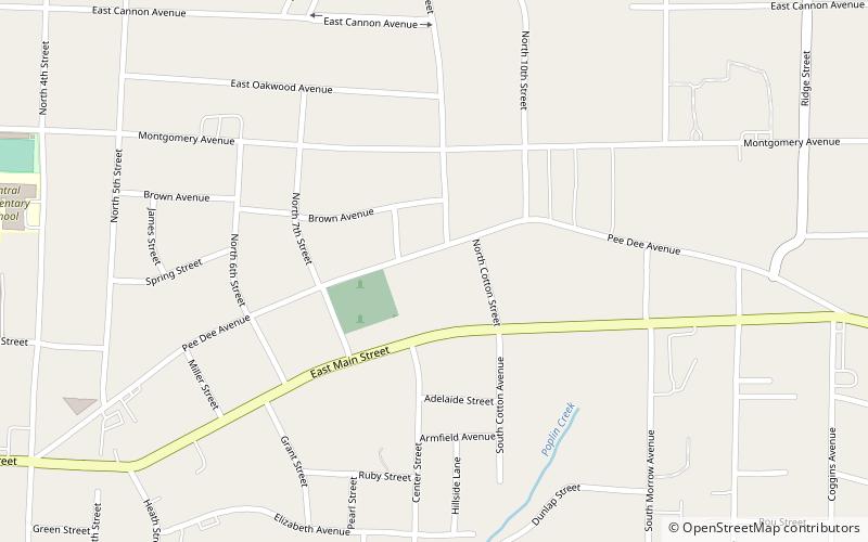 Pee Dee Avenue Historic District location map