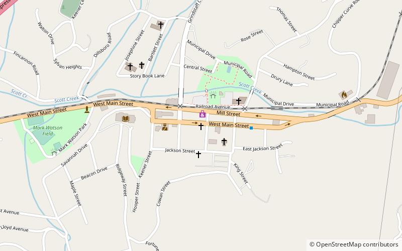 Downtown Sylva location map