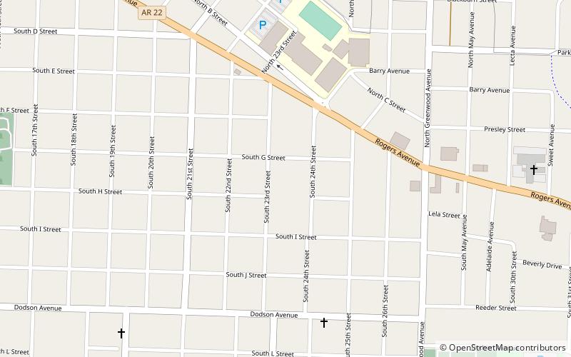 Fitzgerald Historic District location map