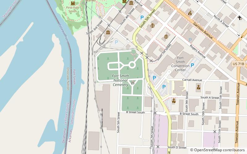Cimetière national de fort Smith location map