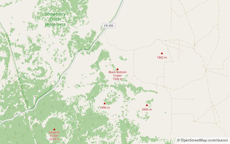 black bottom crater coconino national forest location map