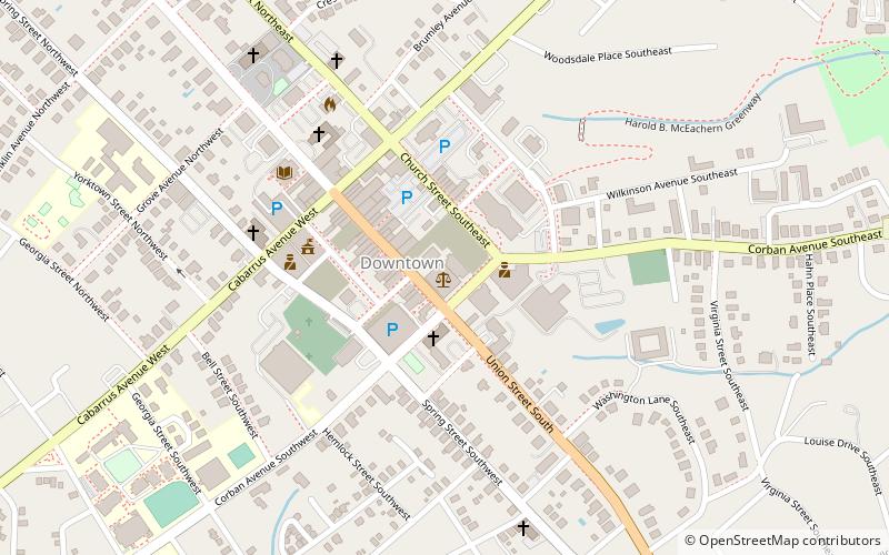 Cabarrus County Courthouse location map