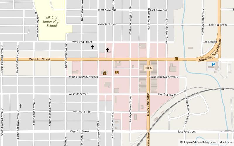 Elk City Carnegie Library location map