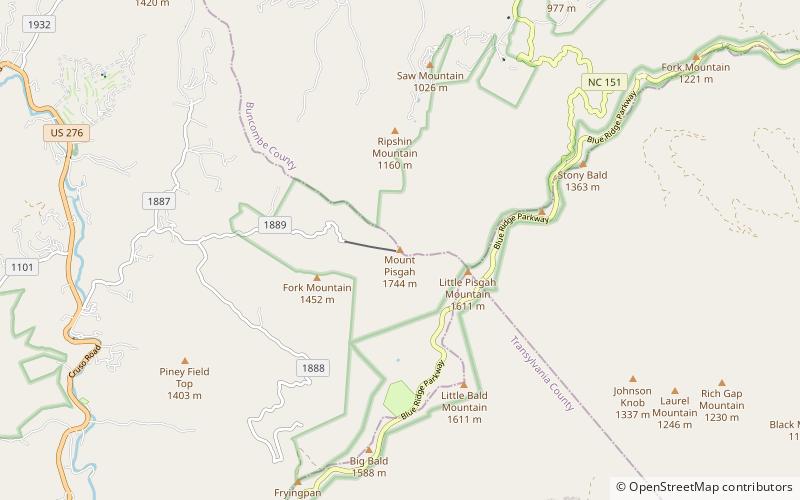 Mount Pisgah location map