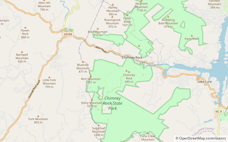 Hickory Nut Falls location map