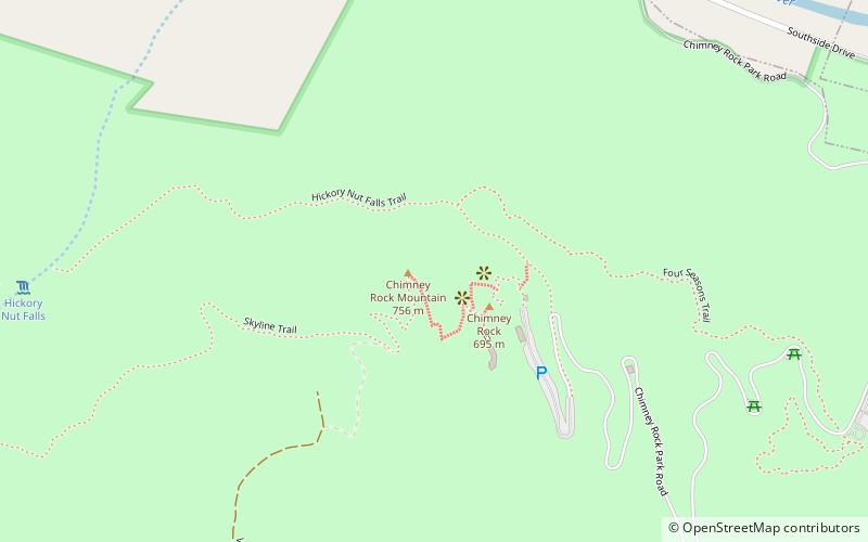 Chimney Rock at Chimney Rock State Park location map