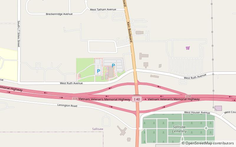 Cherokee Casino Sallisaw location map