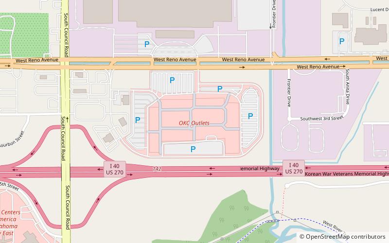 OKC Outlets location map