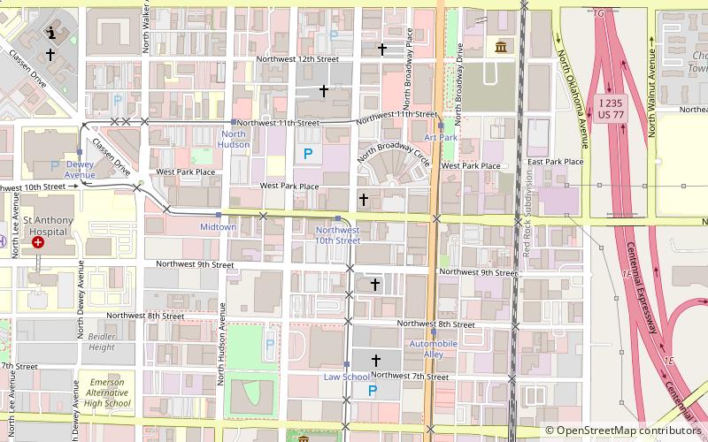 automobile alley oklahoma city location map