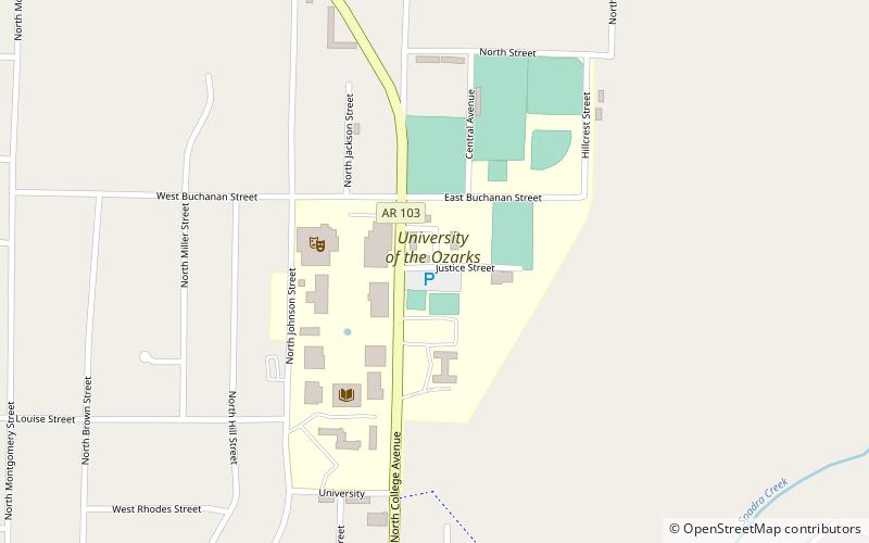 University of the Ozarks location map