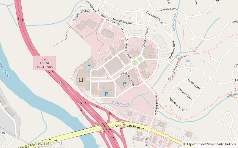 biltmore park town square asheville location map