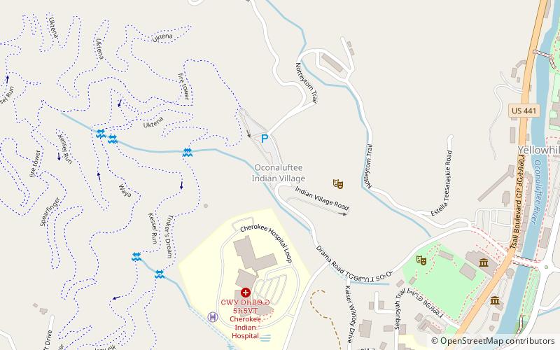 Oconaluftee Indian Village location map