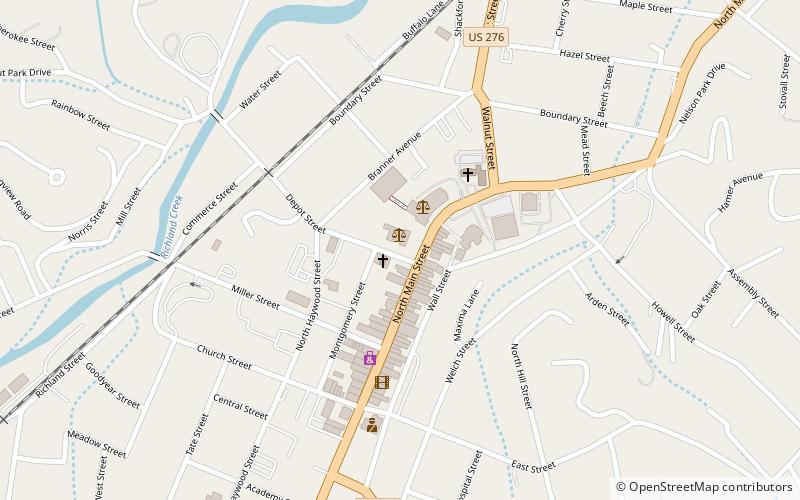 Haywood County Courthouse location map