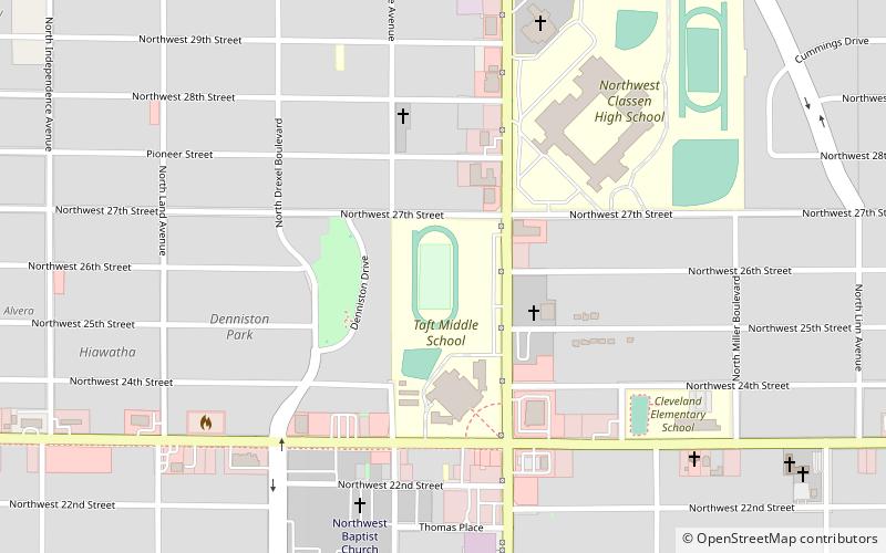 Taft Stadium location map