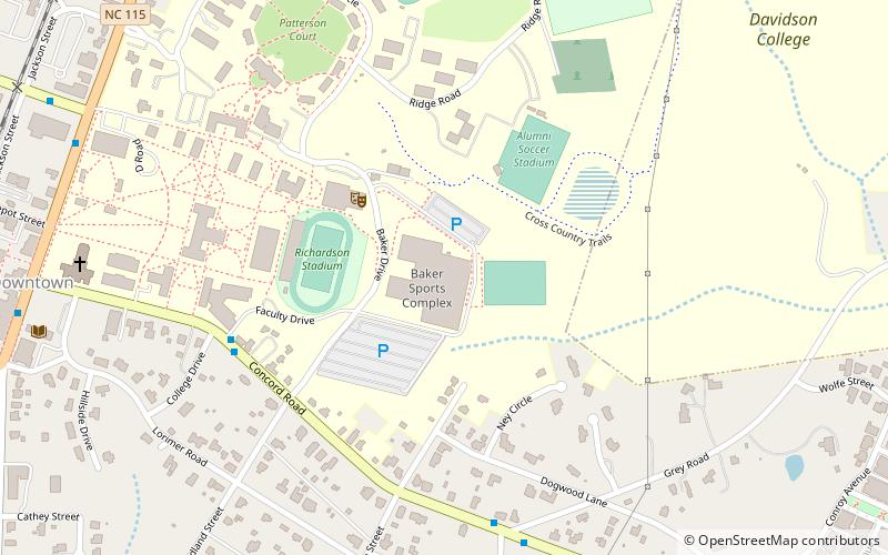 John M. Belk Arena location map