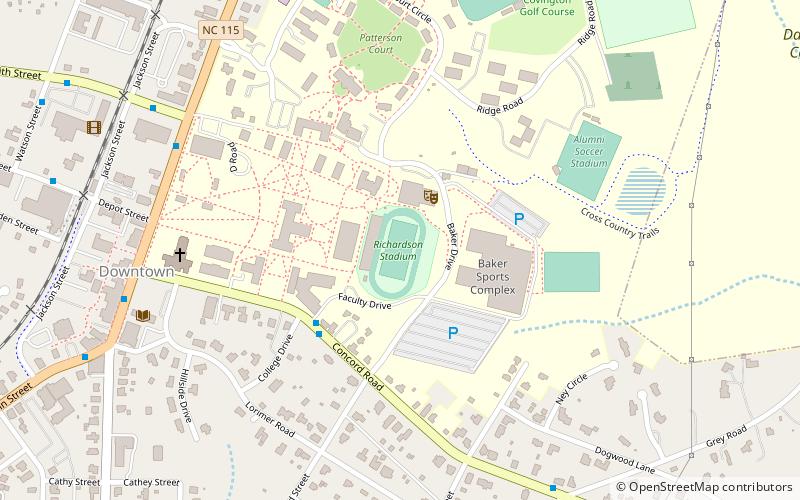 Richardson Stadium location map