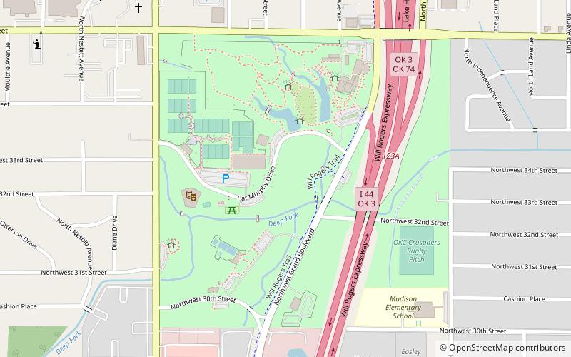 Will Rogers Gardens location map