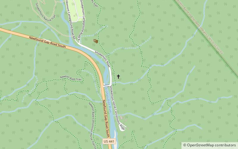 Oconaluftee Baptist Church location map