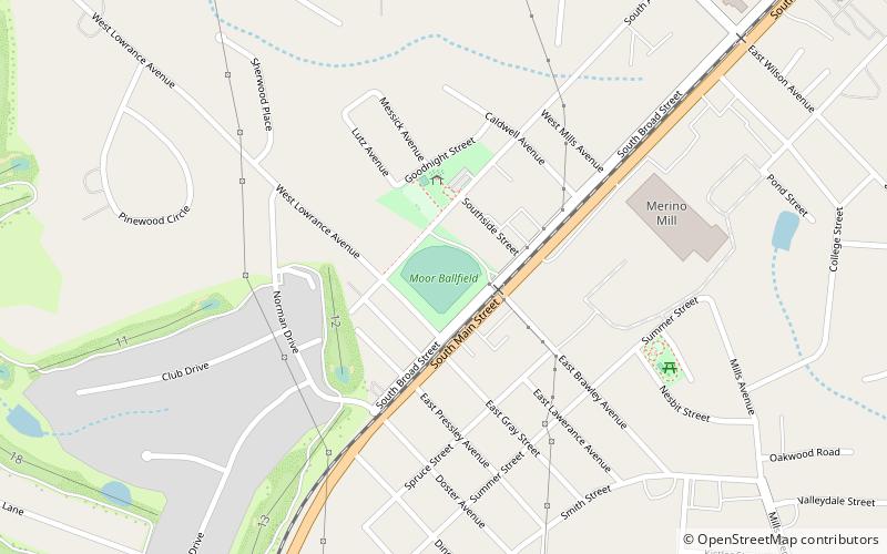 Moor Ballfield location map