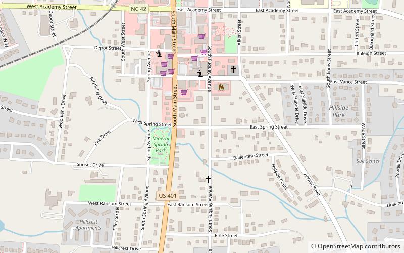 Fuquay Springs Historic District location map