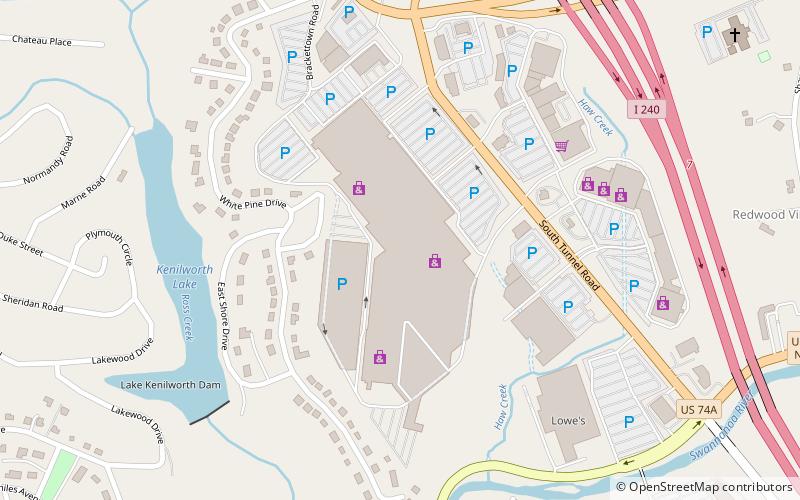 Asheville Mall location map