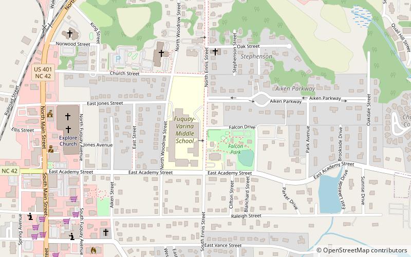 Fuquay Springs Teacherage location map