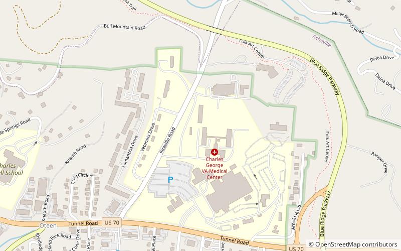 Oteen Veterans Administration Hospital Historic District location map