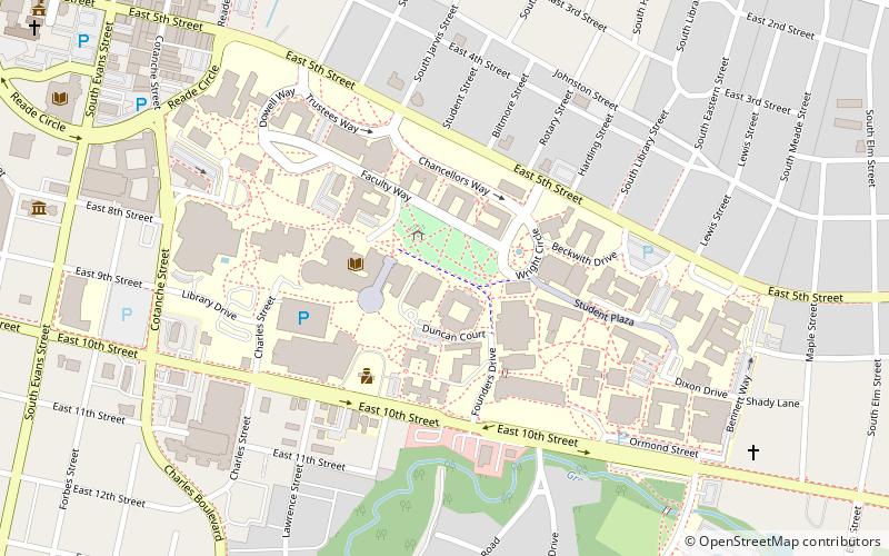 east carolina university greenville location map