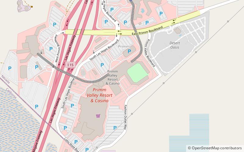 primm valley resort location map