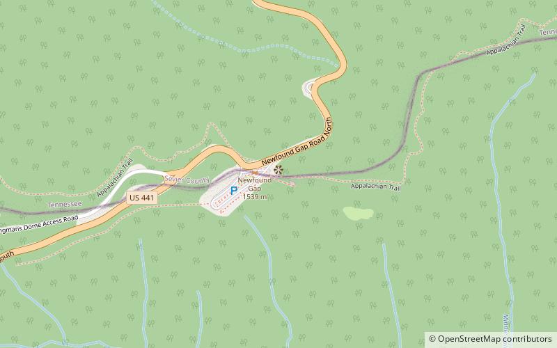 Newfound Gap Overlook location map