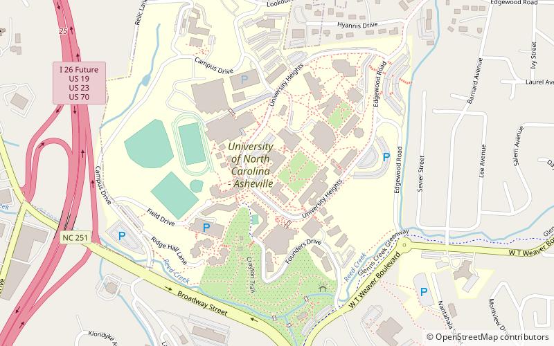 University of North Carolina at Asheville location map