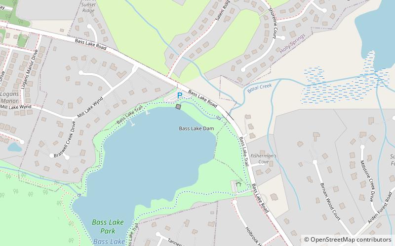 bass lake dam holly springs location map