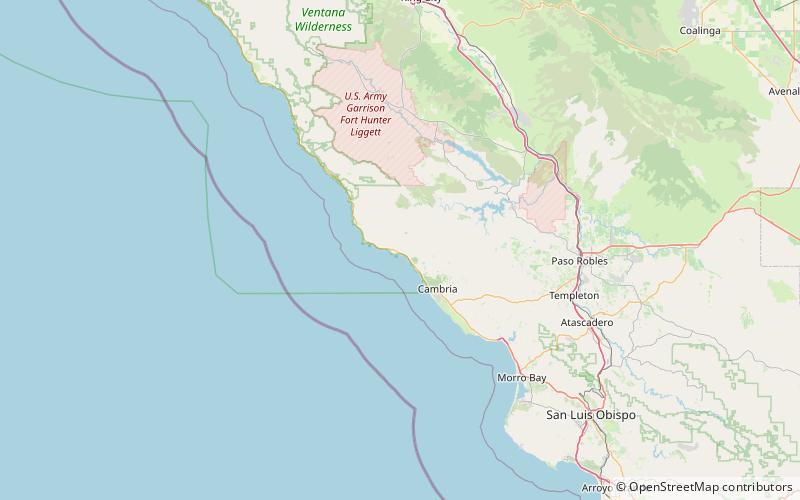 Hearst Castle location map