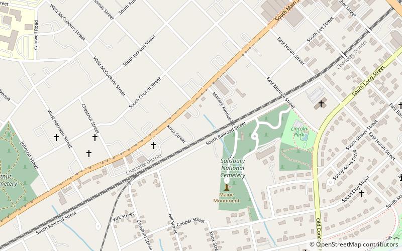 Salisbury National Cemetery location map