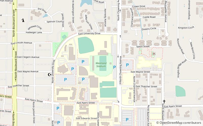 Wantland Stadium location map