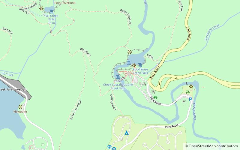 Cane Creek Cascades location map